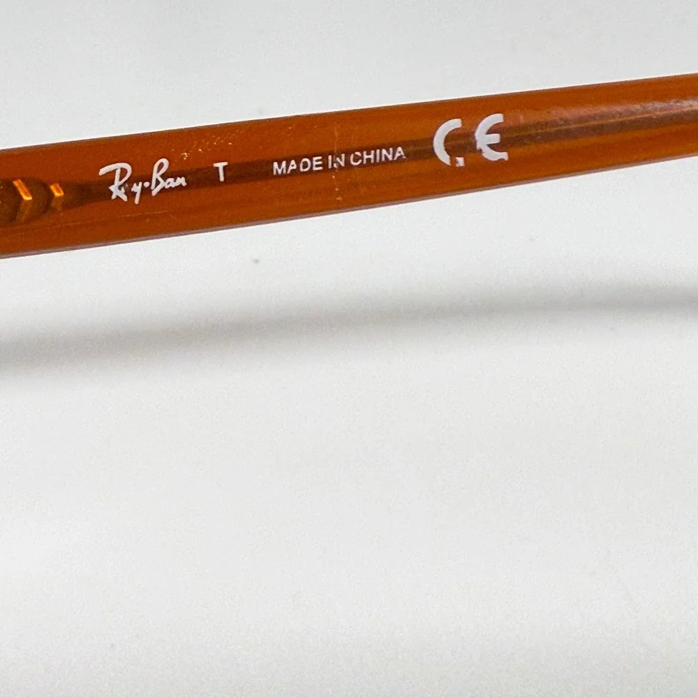 Ray-Ban RB‎ 1536 3732 Eyeglasses Frames Amber Brown Rectangle 48-16-130